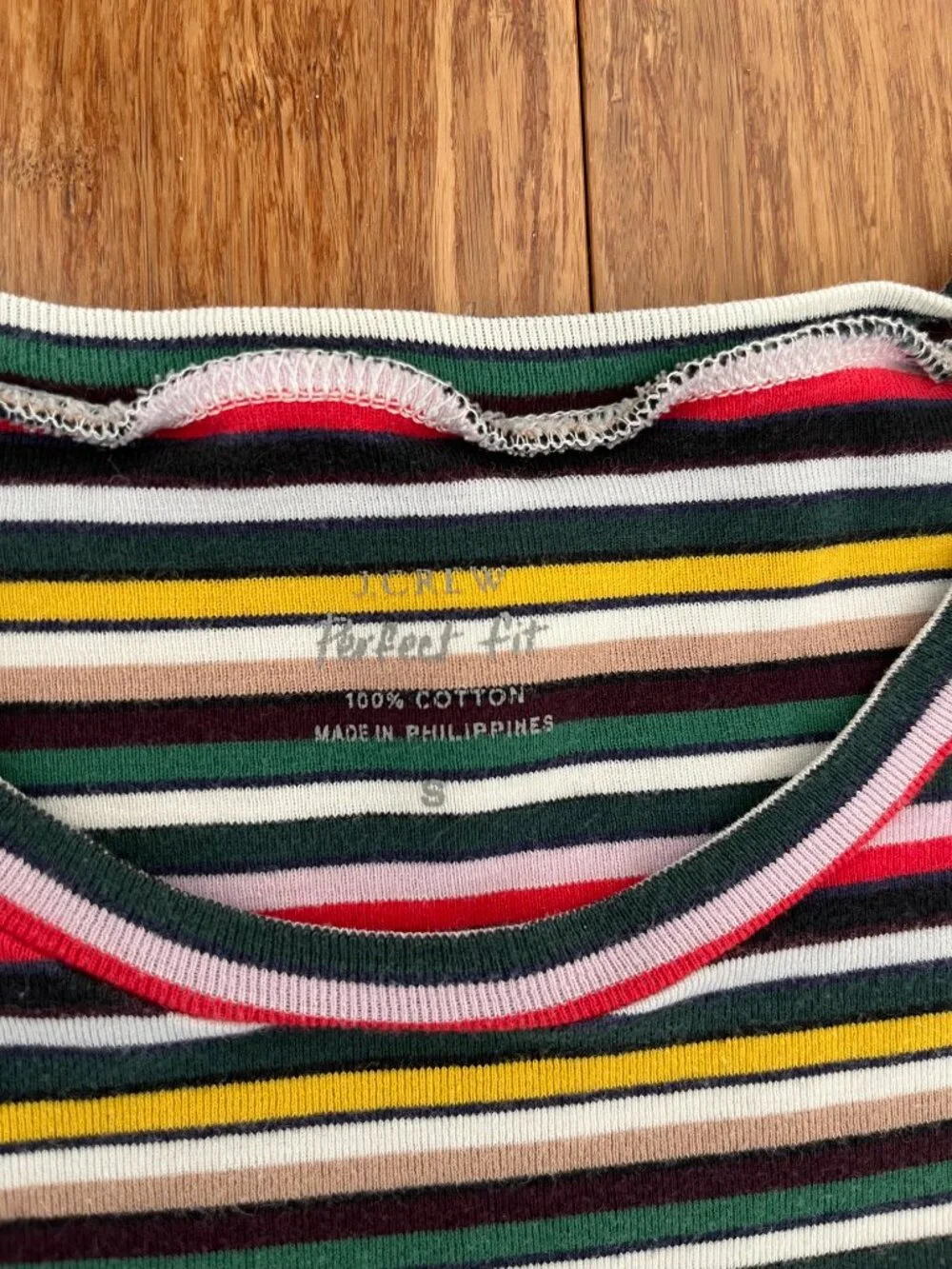 J. Crew multicolored striped long sleeve top